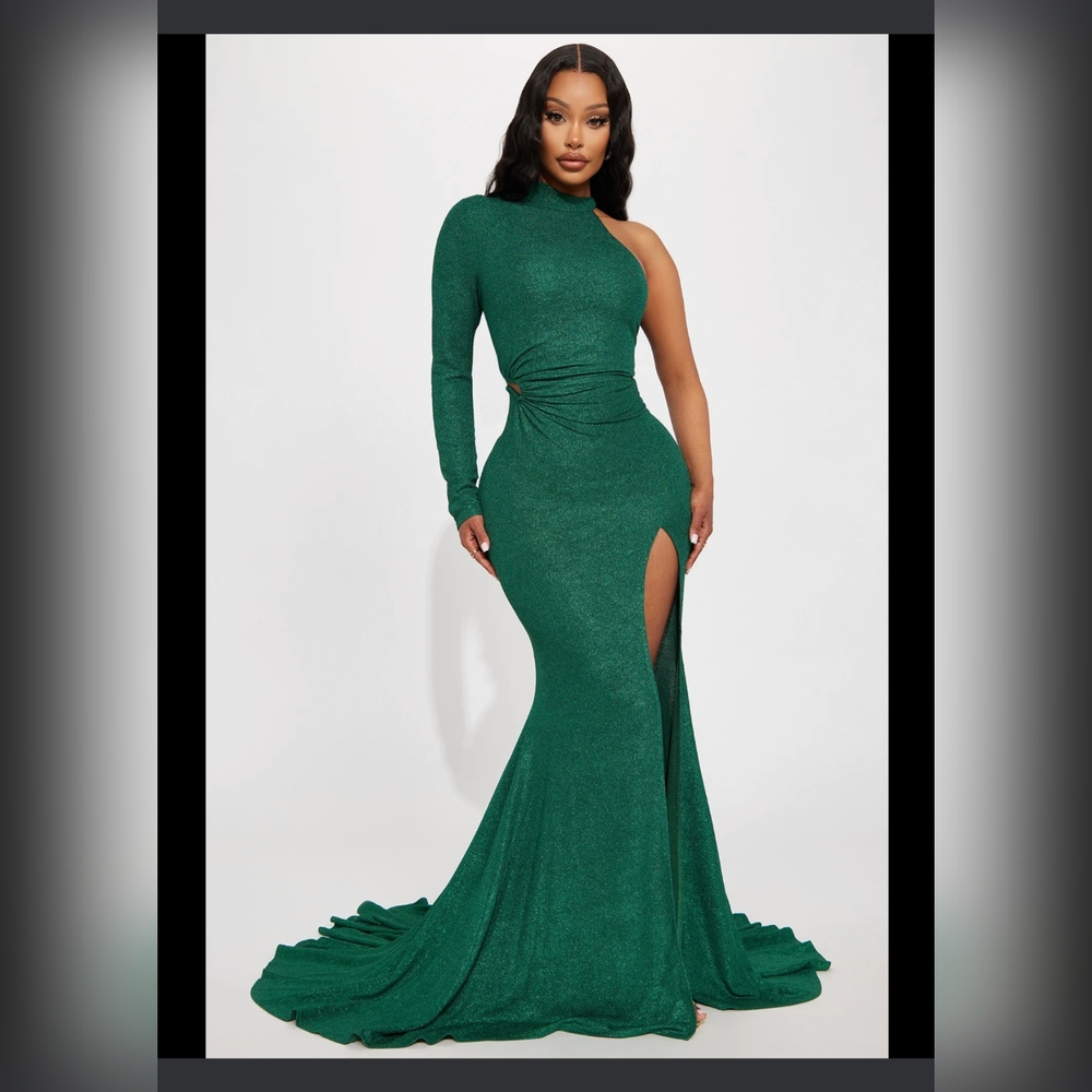 Fashion Nova Estelle Gown Lg Emerald